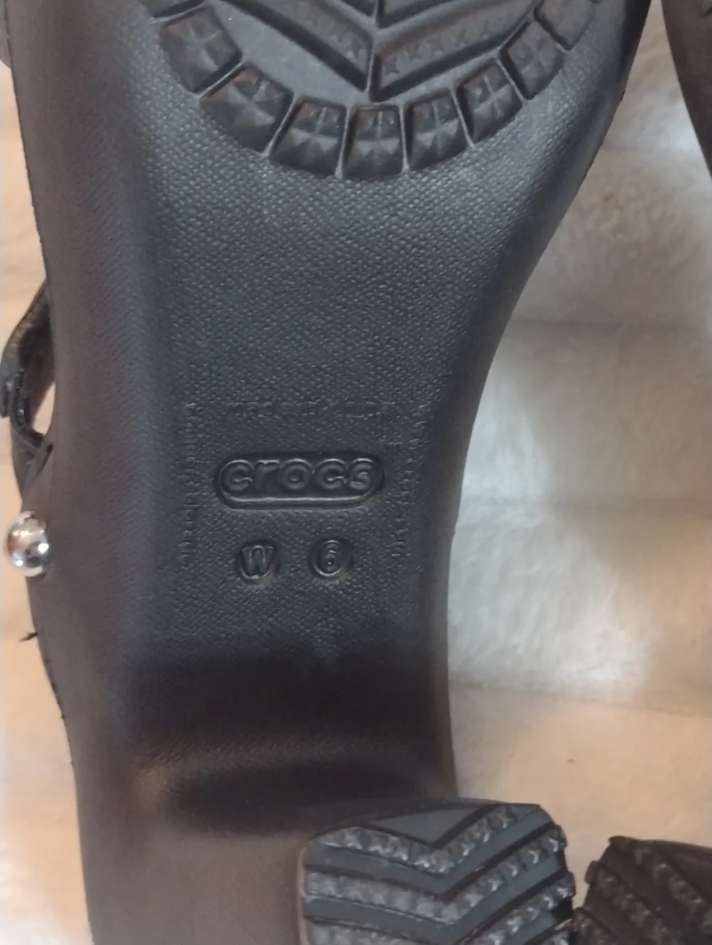 CROCS Cyprus IV Women's 6 Open Toe Slip-on Heel Sandals Strappy Comfort Black - Picture 13 of 13